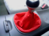 Red Suede Gear Shift Boot Cover JDM Performance
