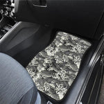 Sakura Wave Racing Black Fabric Car Floor Mats Interior Carpets JDM Performance