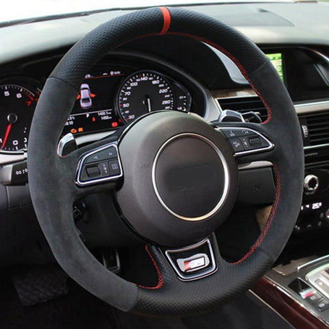 Steering Wheel Cover For Audi A1 A3 A4 15-16 A7 12-18 S7 13-18 JDM Performance