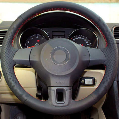 Steering Wheel Cover For VW Golf 6 Polo MK 5 10-13 JDM Performance