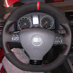 Suede Steering Wheel Cover For Volkswagen Golf 5 Mk5 Gti Vw JDM Performance