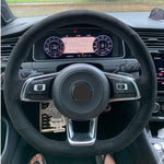 Suede Steering Wheel Cover for VW Golf R MK 7 GTI JDM Performance