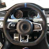 Suede Steering Wheel Cover for VW Golf R MK 7 GTI JDM Performance