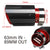 2.5'' 63MM-89MM Red Glossy Carbon Fiber Stainless Steel Muffler Tip JDM Performance