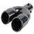 Universal Dual Gunmetal Round Stainless Steel Car Exhaust Pipe Muffler Tip JDM Performance