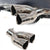 Universal Dual Silver Heart Shaped Stainless Steel Muffler Tip JDM Performance