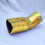 Gold Heart Shaped Stainless Steel Exhaust Pipe Muffler Tip Trim Bend JDM Performance