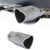 Silver Heart Shaped Stainless Steel Exhaust Pipe Muffler Tip Trim Staight JDM Performance