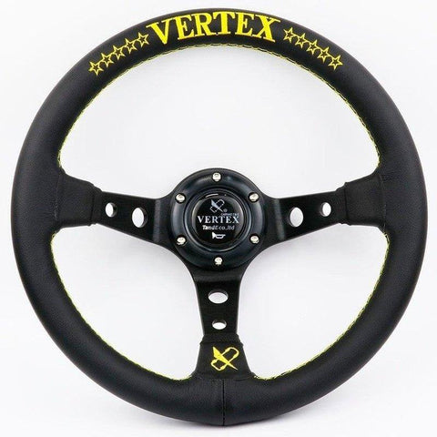 Vertex Yellow Stitch 10 Star JDM Steering Wheel-JDM Performance