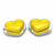Yellow LED Heart Shape Side Marker Indicators (Pair) JDM Performance